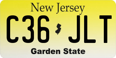 NJ license plate C36JLT