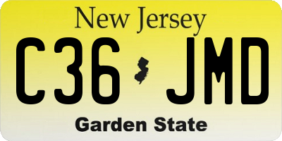 NJ license plate C36JMD