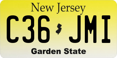 NJ license plate C36JMI