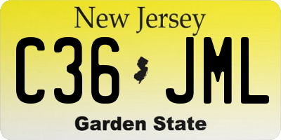 NJ license plate C36JML