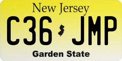 NJ license plate C36JMP