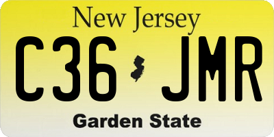 NJ license plate C36JMR