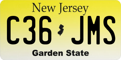 NJ license plate C36JMS