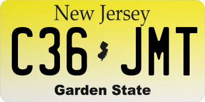 NJ license plate C36JMT