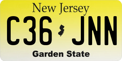 NJ license plate C36JNN