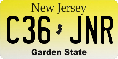 NJ license plate C36JNR