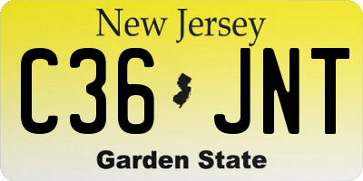 NJ license plate C36JNT
