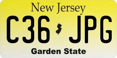 NJ license plate C36JPG