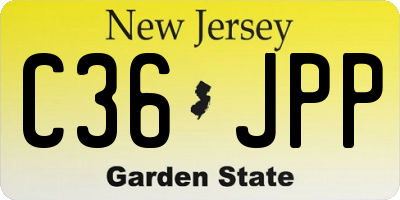 NJ license plate C36JPP