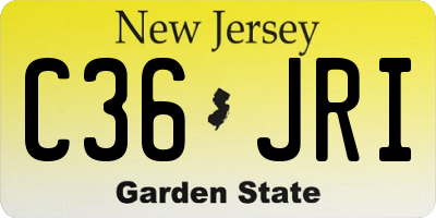 NJ license plate C36JRI