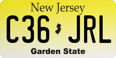 NJ license plate C36JRL
