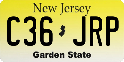 NJ license plate C36JRP