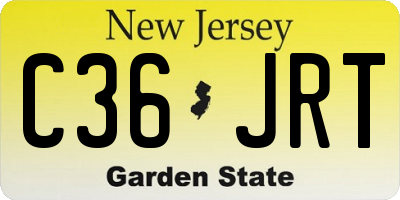 NJ license plate C36JRT