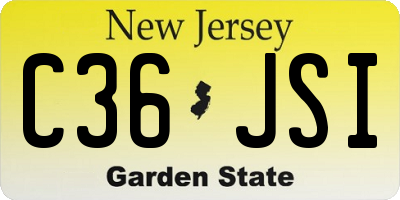 NJ license plate C36JSI
