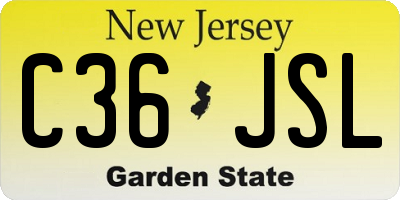 NJ license plate C36JSL
