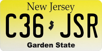 NJ license plate C36JSR