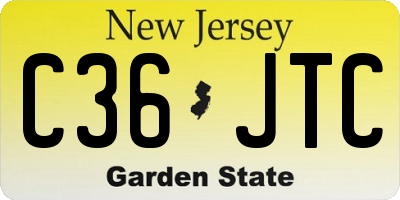 NJ license plate C36JTC