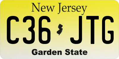 NJ license plate C36JTG
