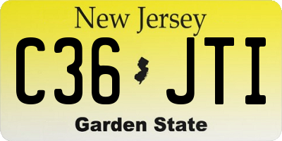 NJ license plate C36JTI