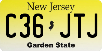 NJ license plate C36JTJ