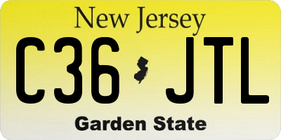 NJ license plate C36JTL