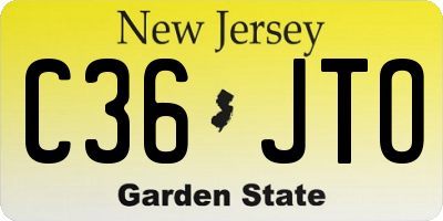 NJ license plate C36JTO
