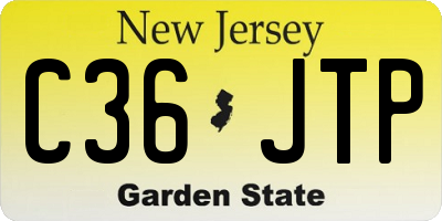 NJ license plate C36JTP