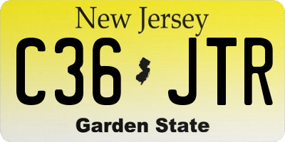 NJ license plate C36JTR