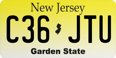 NJ license plate C36JTU