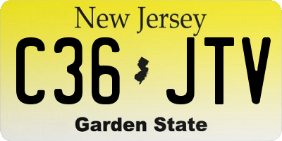NJ license plate C36JTV