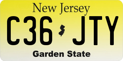 NJ license plate C36JTY