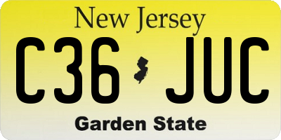 NJ license plate C36JUC