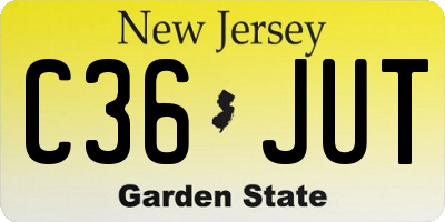 NJ license plate C36JUT
