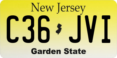 NJ license plate C36JVI