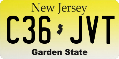 NJ license plate C36JVT