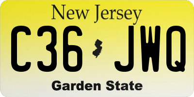 NJ license plate C36JWQ