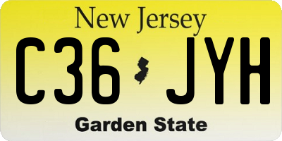 NJ license plate C36JYH