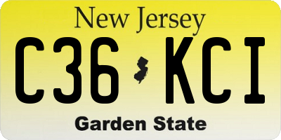 NJ license plate C36KCI