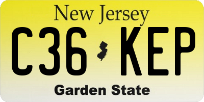 NJ license plate C36KEP