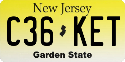 NJ license plate C36KET
