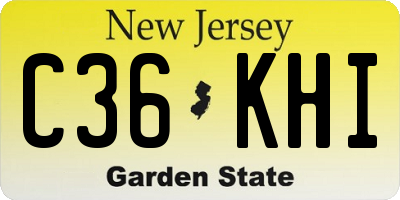 NJ license plate C36KHI