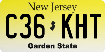 NJ license plate C36KHT