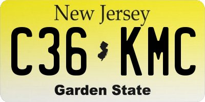 NJ license plate C36KMC