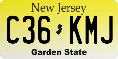 NJ license plate C36KMJ