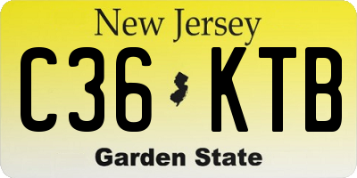 NJ license plate C36KTB