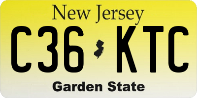 NJ license plate C36KTC