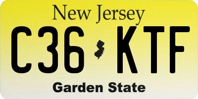 NJ license plate C36KTF