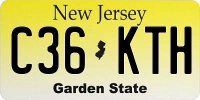 NJ license plate C36KTH