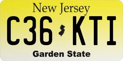NJ license plate C36KTI