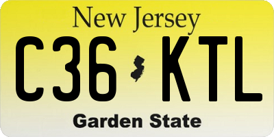 NJ license plate C36KTL